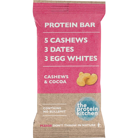 Proteinbar m. cashewnødder og kakao