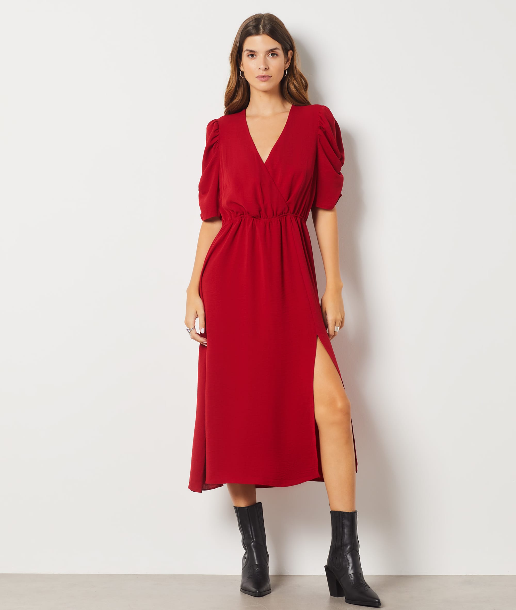 Robe longue fendue