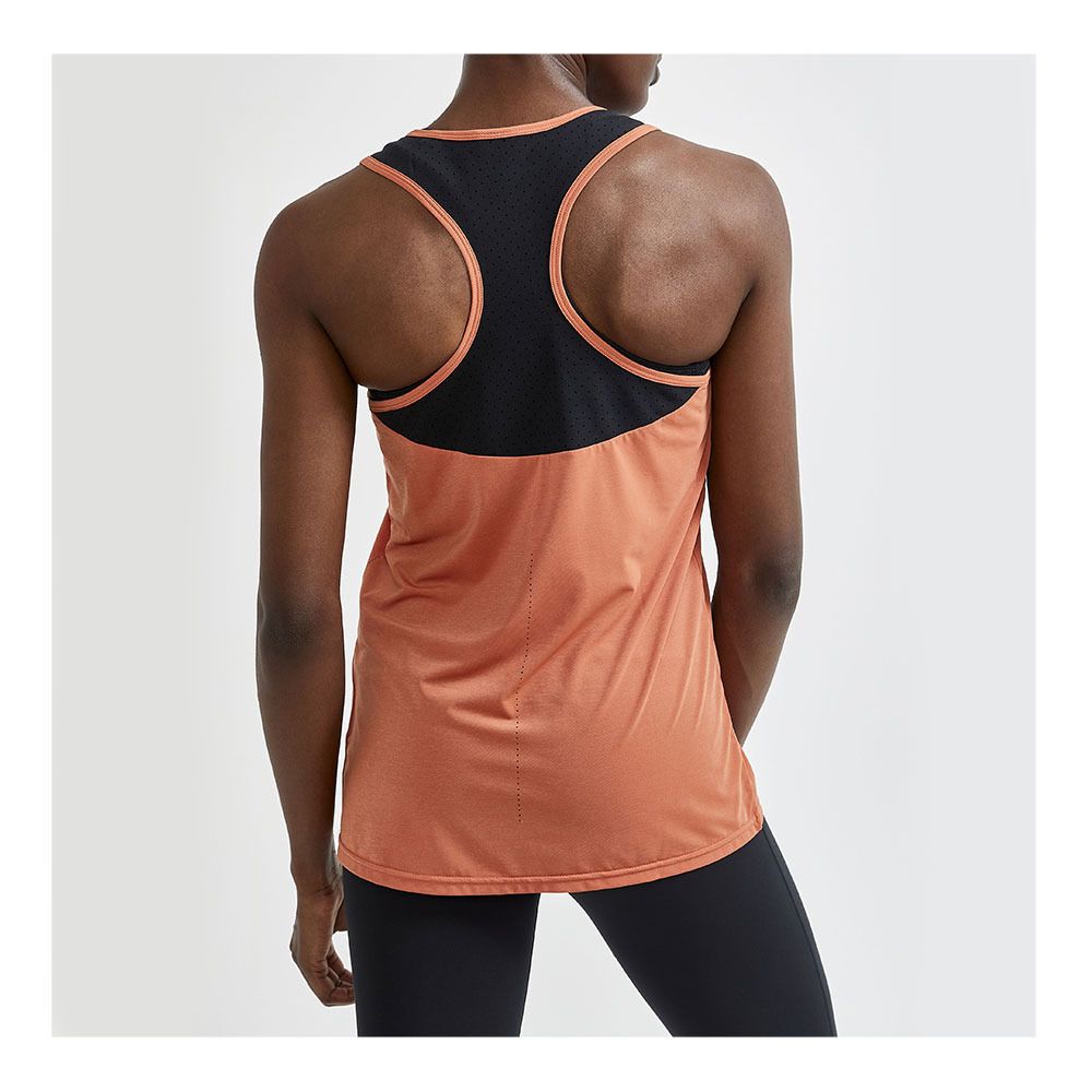 Craft ADV CHARGE PERFORATED - Débardeur Femme terracot/black