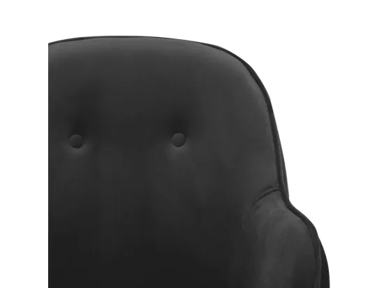 Chaise à bascule Gris foncé Velours