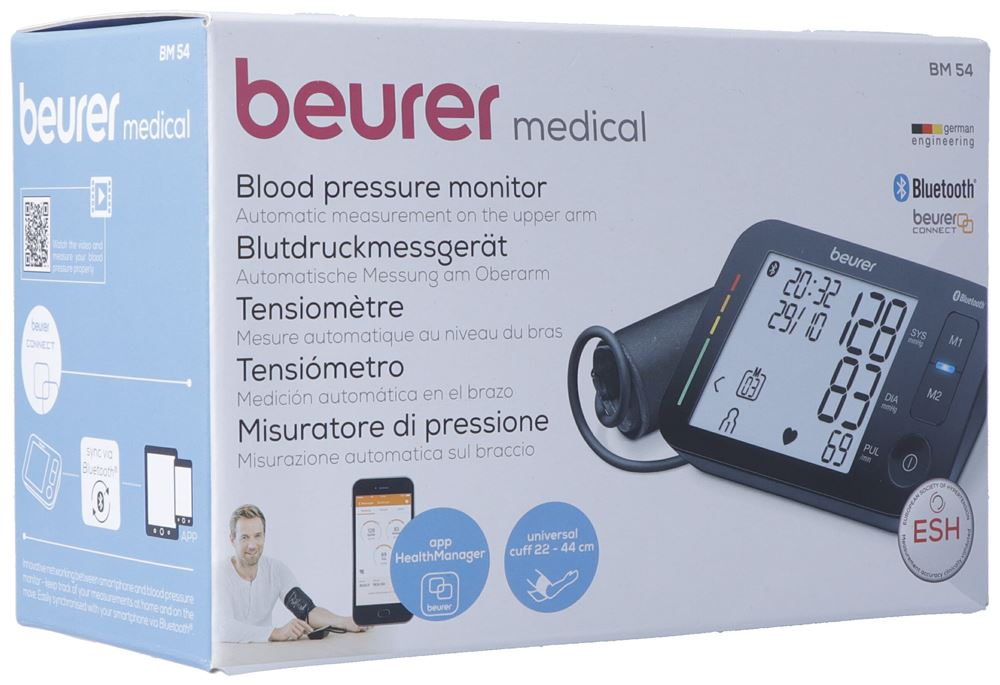 Beurer Blutdruckmessgerät Oberarm BM 54 Bluetooth 1 Stk