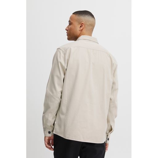 Solid Overshirt, Oatmeal, S