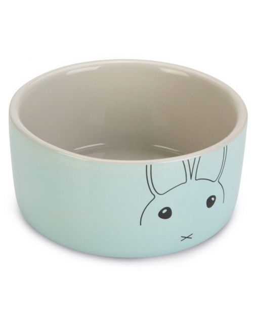 Beeztees Voerbak Konijn Joela - Voerbak - 12x12x5.5 cm Mintgroen
