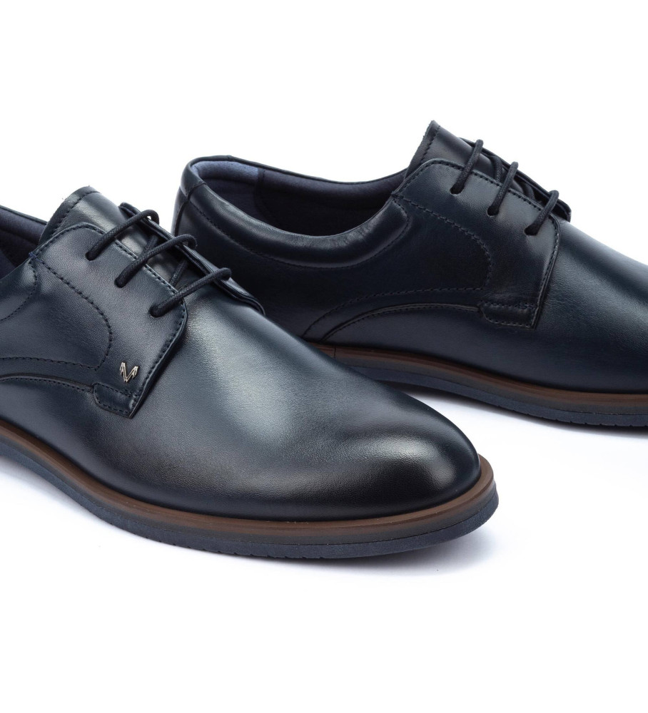 Sapatos Martinelli Douglas em couro azul marinho