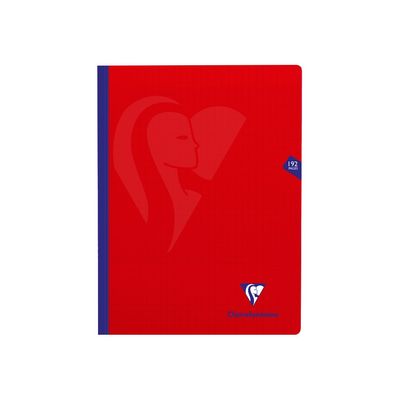 Clairefontaine Mimesys - Cahier polypro 24 x 32 cm - 192 pages - grands carreaux (Seyes) - disponible dans différentes couleurs