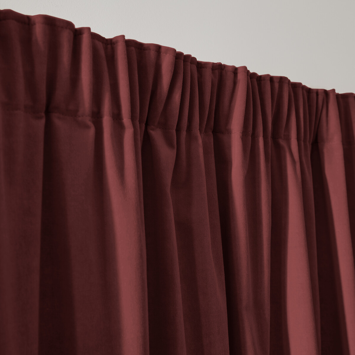 LA REDOUTE INTERIEURS<br>Cortina de veludo com debrum franzido, Veludo