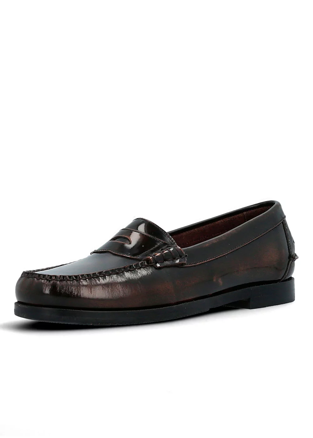MOCASSIN W BEEFROLL BRUSH BORDEAUX