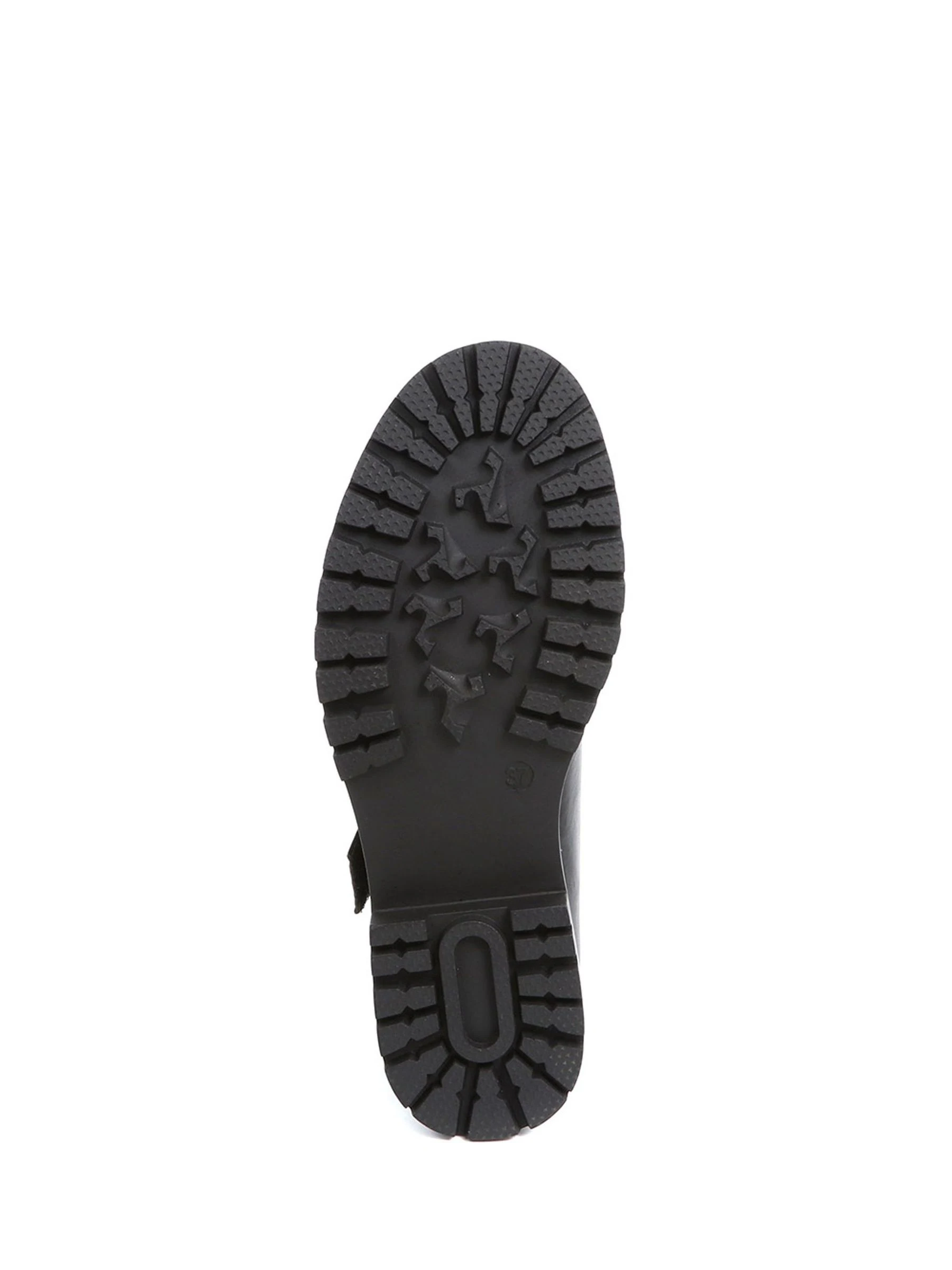 Effen zwart - Pavers Mary Jane Buckle Shoes with Chunky Sole