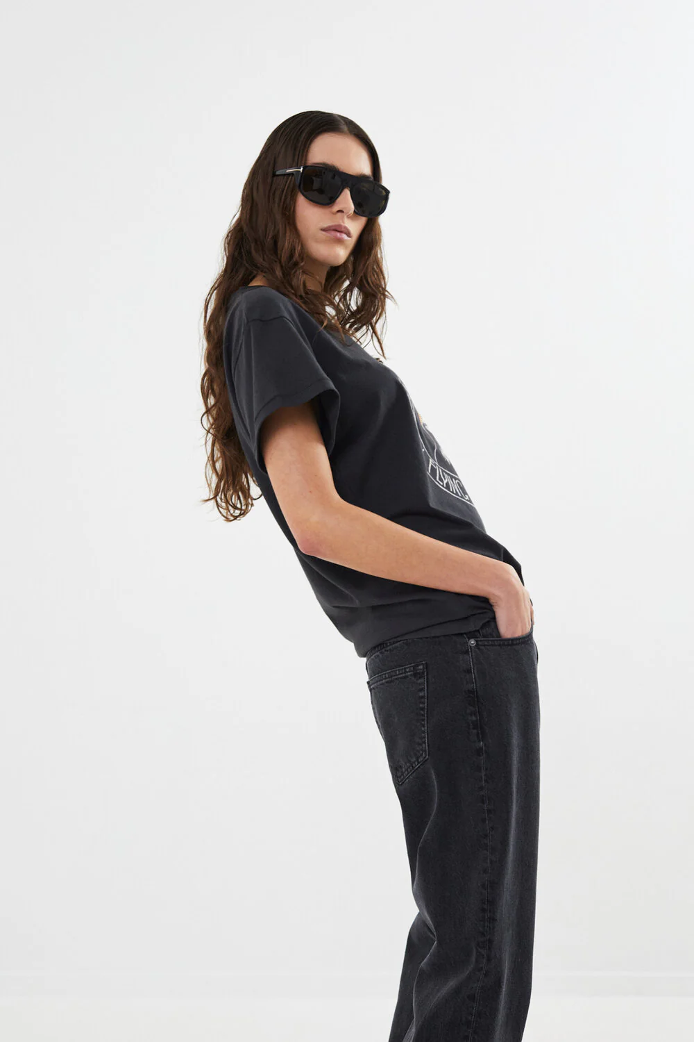 Rabens Saloner  Ambla Eagle t-shirt - Faded black