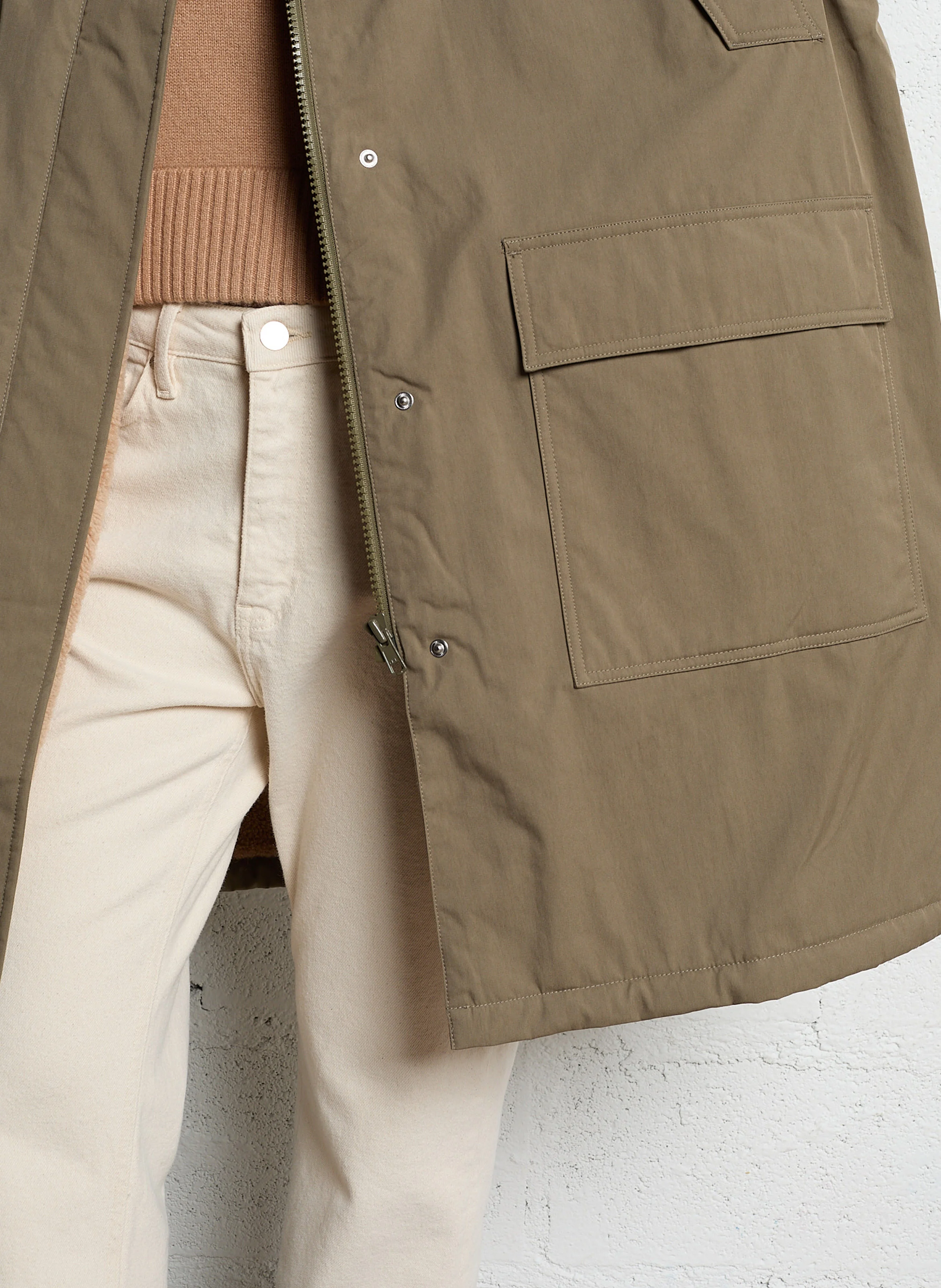HOGGAR - Parka longue en coton mélangé | Beige