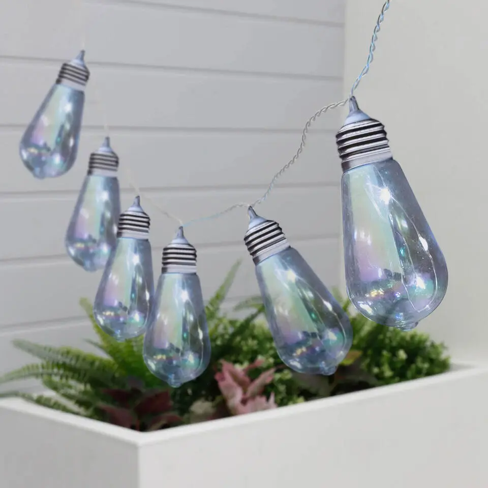 Lampen koord - buisvormige LED - 10 lampjes - zonne-energie