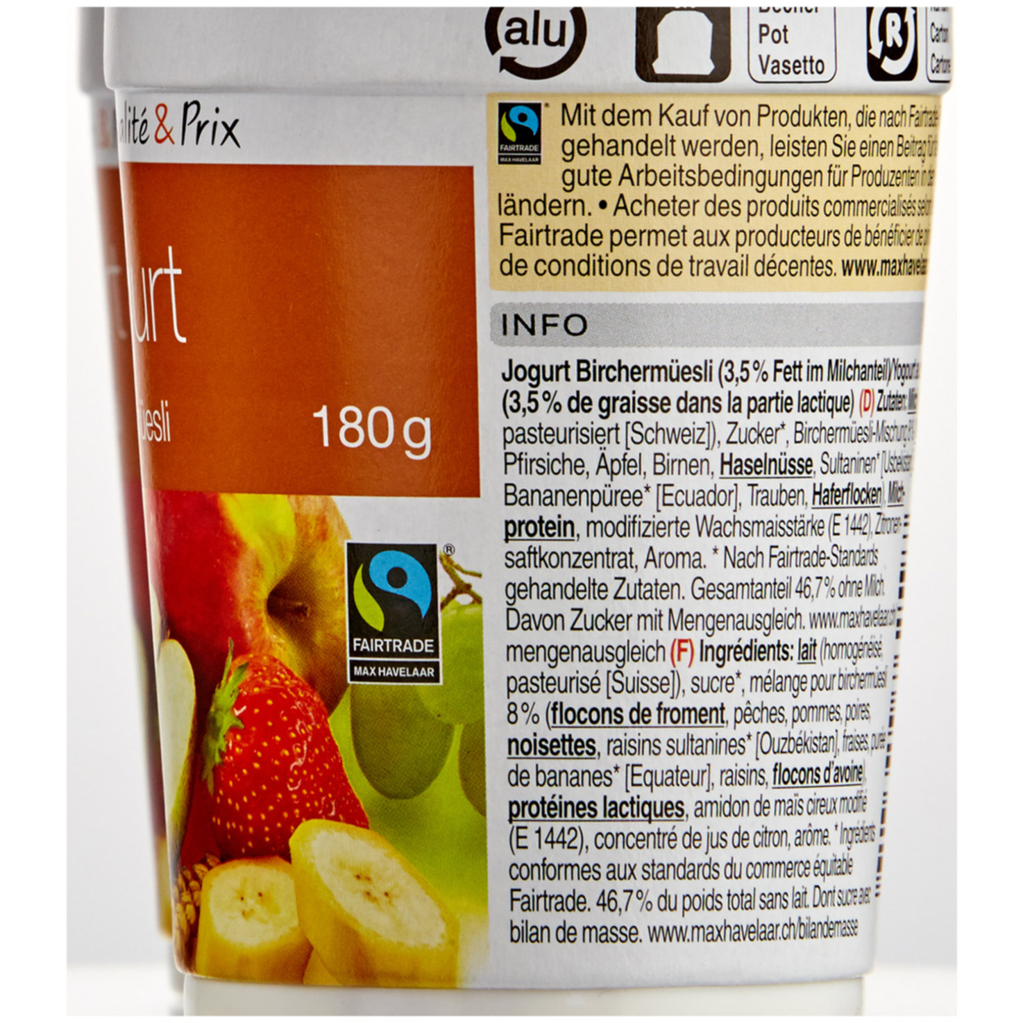 Fairtrade Joghurt Birchermüesli 2x180g