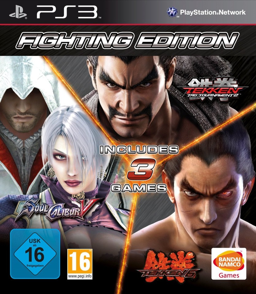 Fighting Edition:Tekken 6 + Tekken Tag Tournament 2 + Soul Calibur V (5)- PlayStation 3