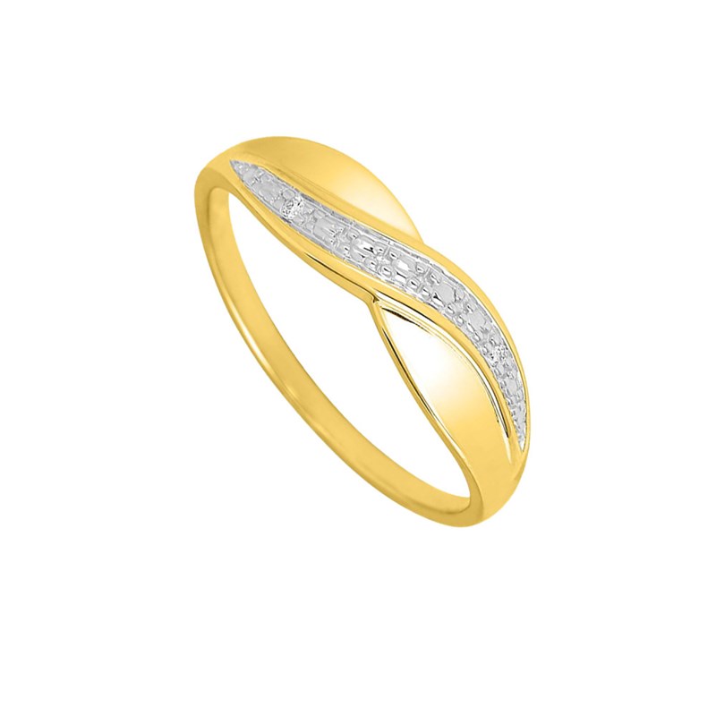 Bague Femme - Or 18 Carats - Diamant 0,01 Carats