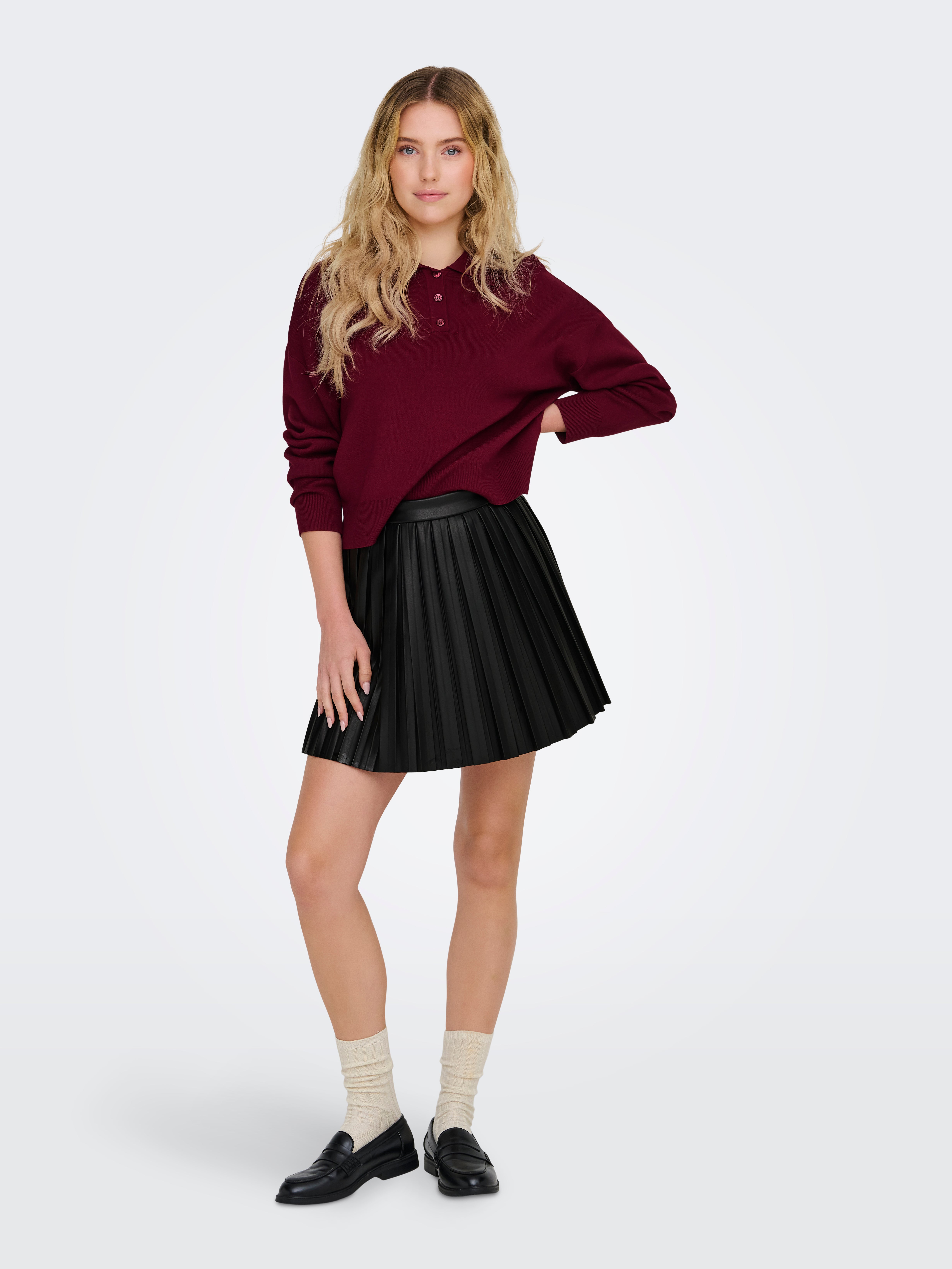 ONLTANA Kunstlederrock Black