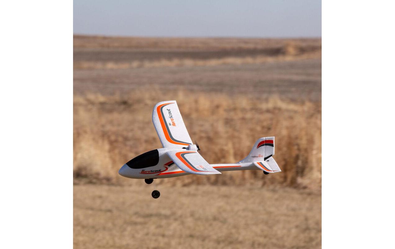 Flugzeug Mini Aeroscout RTF<br>Anfänger Modellflugzeug Komplettset im kompakten Format