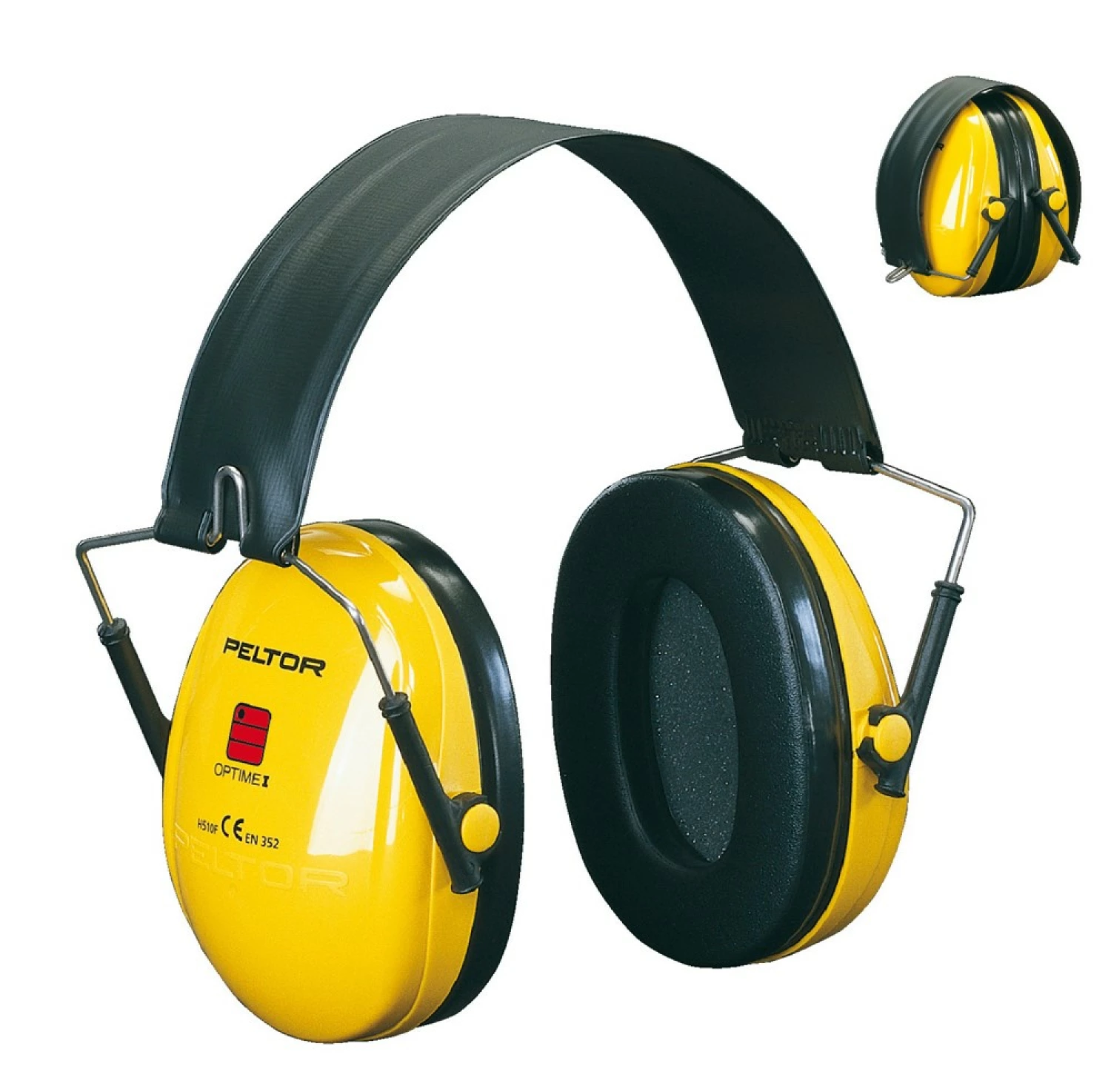 3M Peltor H510 Optime l Gehoorkap met hoofdbeugel - Opvouwbaar - Geel
