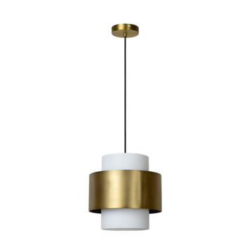 Lucide hanglamp Firmin mat goud/messing Ø30 cm