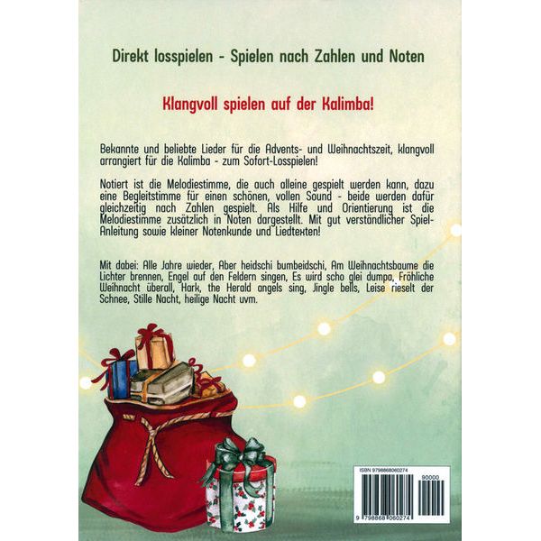 Claudia Groß Kalimba Weihnachtsliederbuch