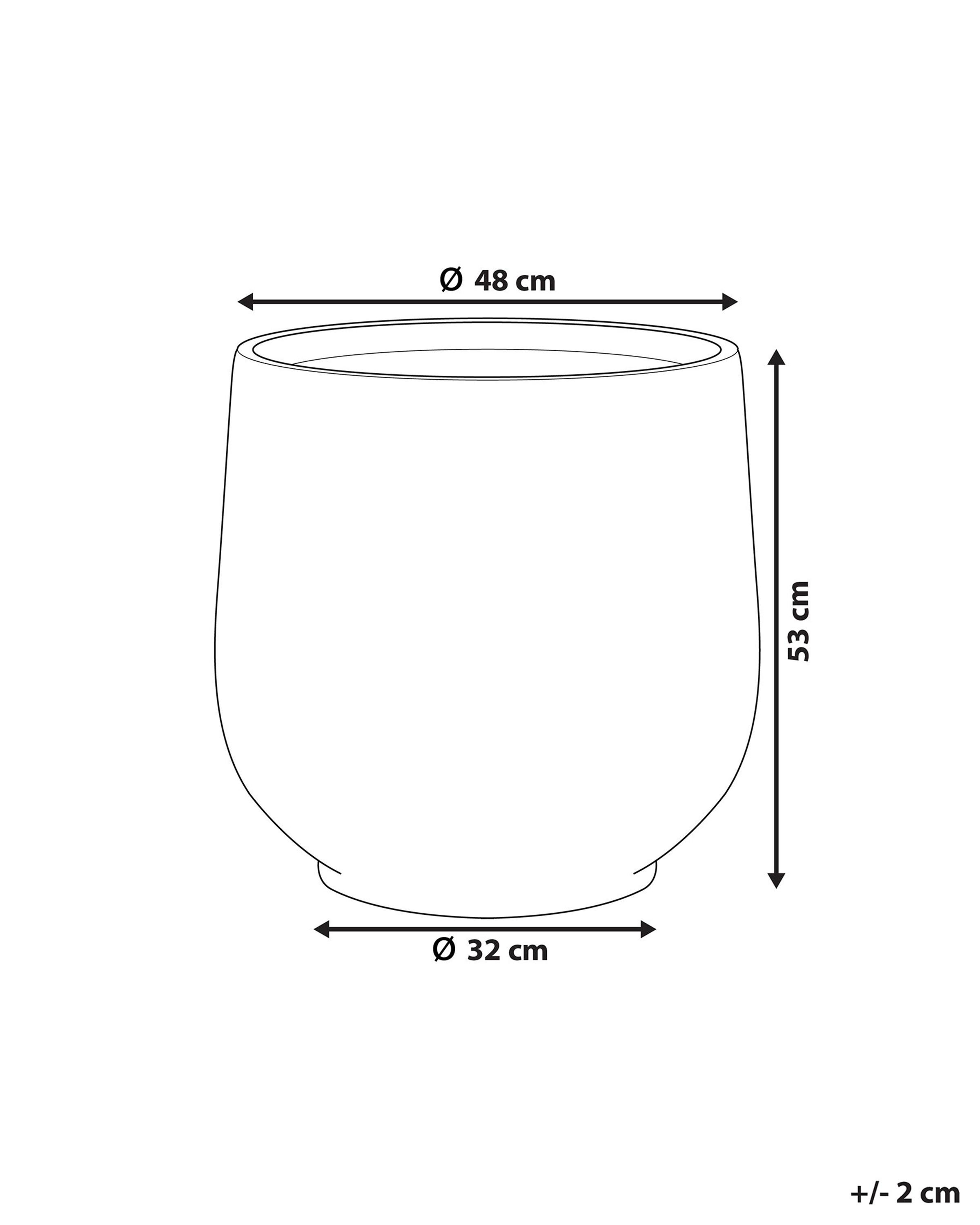 Bloempot DIONI 48 cm Lichtgrijs
