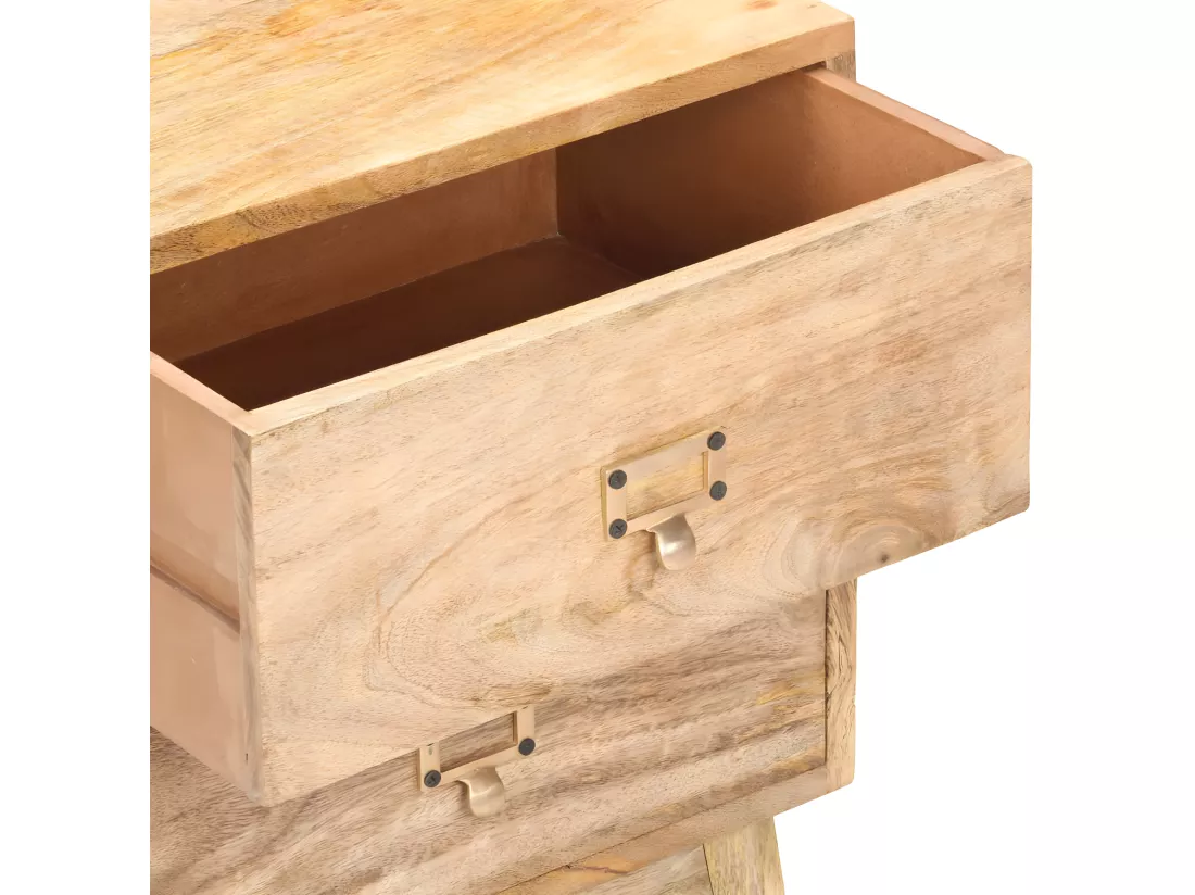 Table de chevet 40x35x55 cm Bois de manguier solide