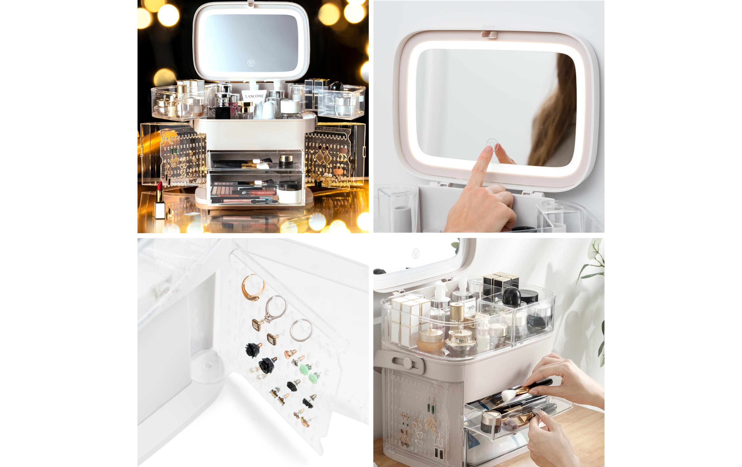 Make-up Organizer Ultimate Beauty Storage BoxKosmetikbox mit Schminkspiegel