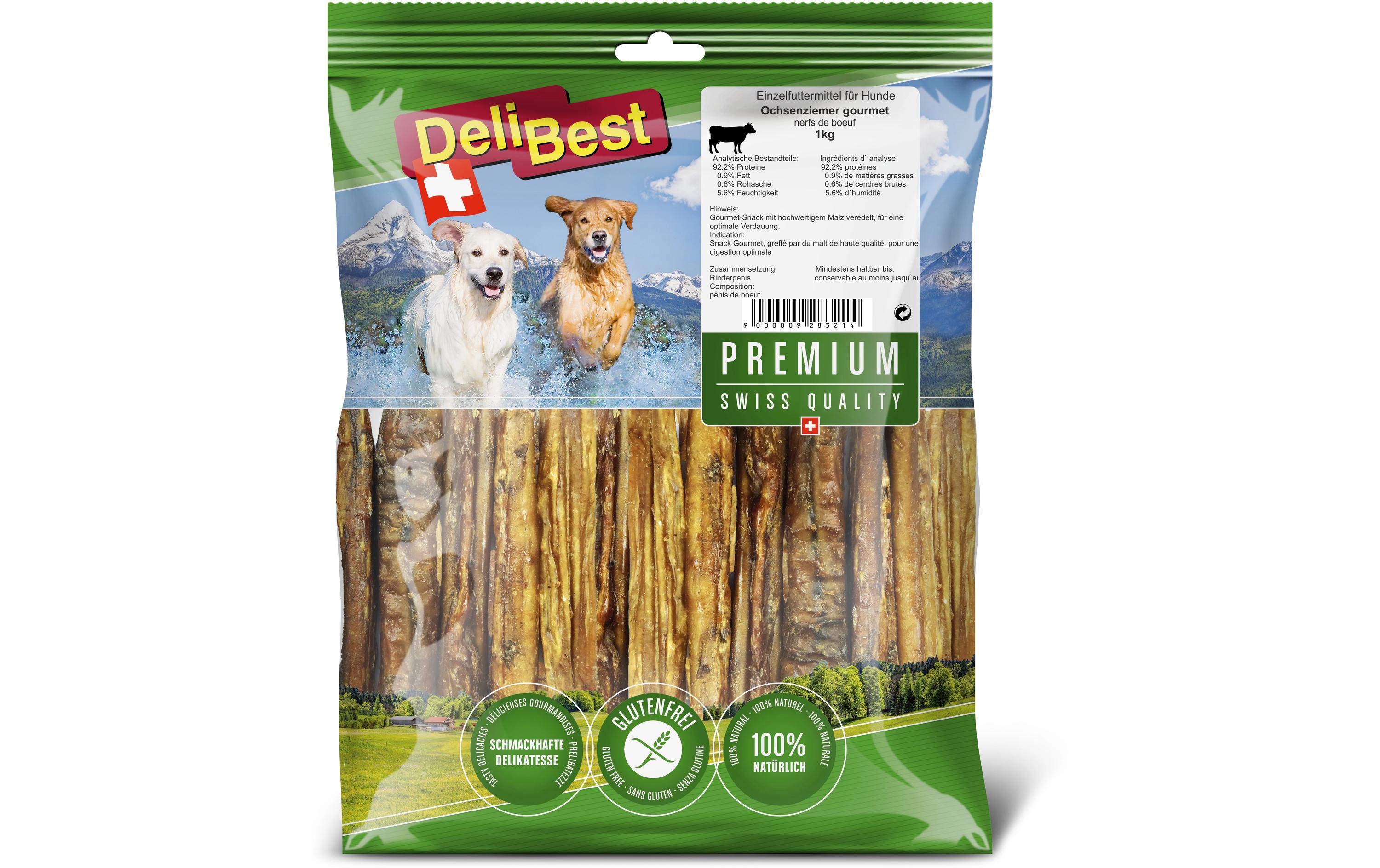 Kaustange Premium Ochsenziemer, 1 kgKauspass für Hunde