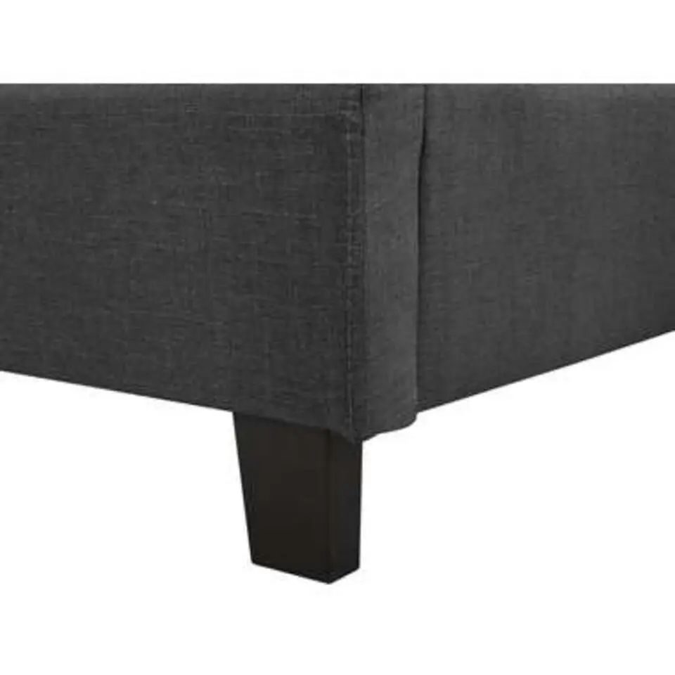 ROCHELLE - Tweepersoonsbed - Donkergrijs - 160 x 200 cm - Polyester
