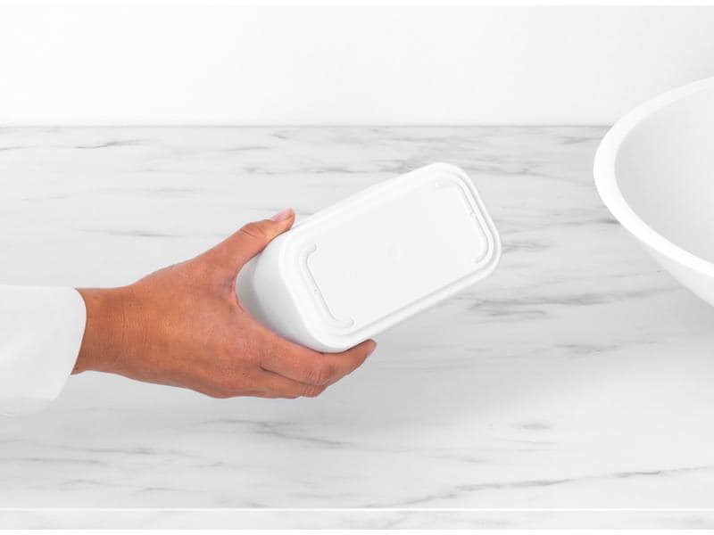 Brabantia Kosmetikeimer Mindset Weiss Abfallbehälter aus recyceltem Material