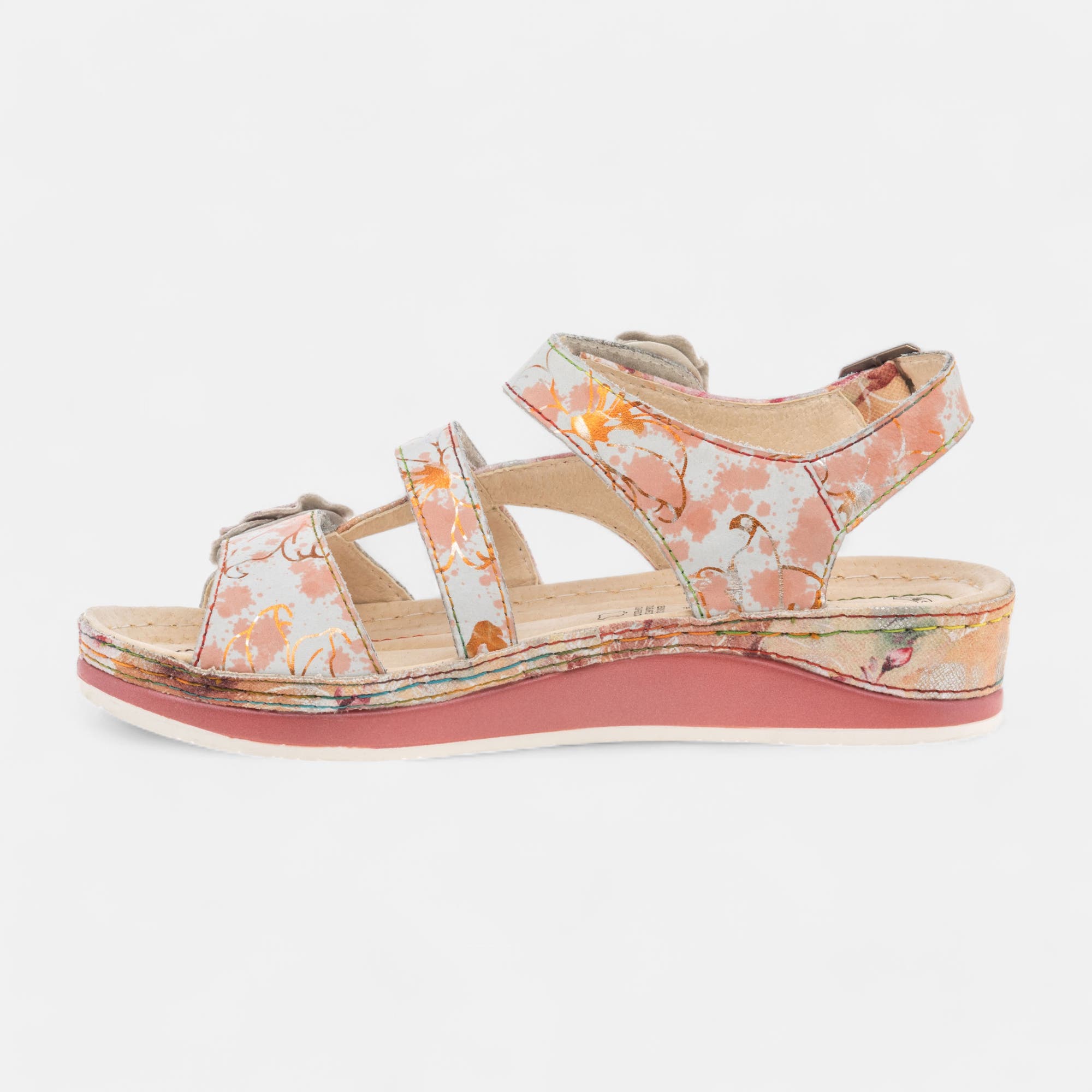 Sandales Femme en cuir rose