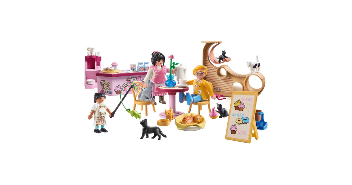 PLAYMOBILMy Life - Kattencafé Constructiespeelgoed  (71744)