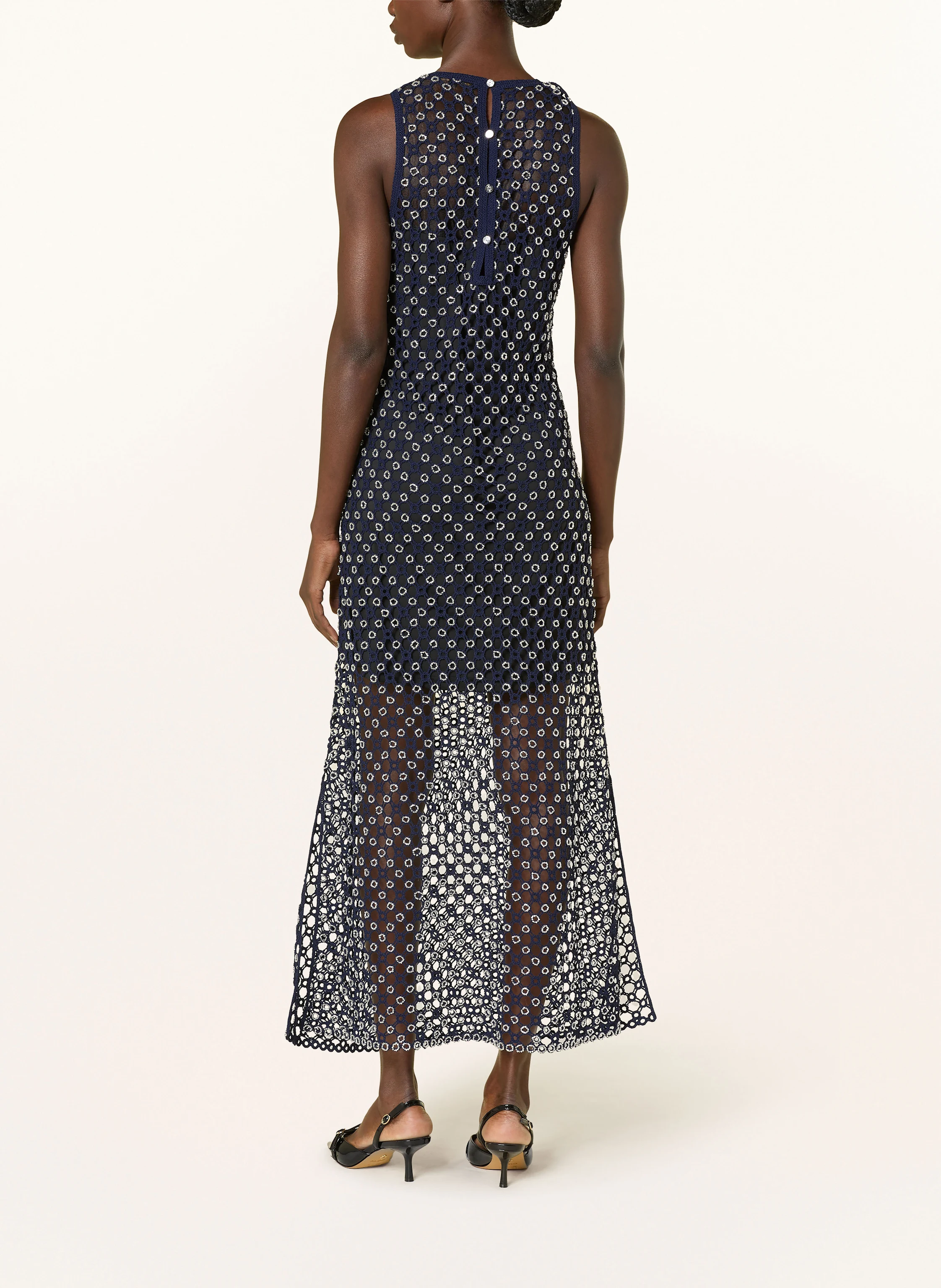 maje Strickkleid mit Schmuckperlen