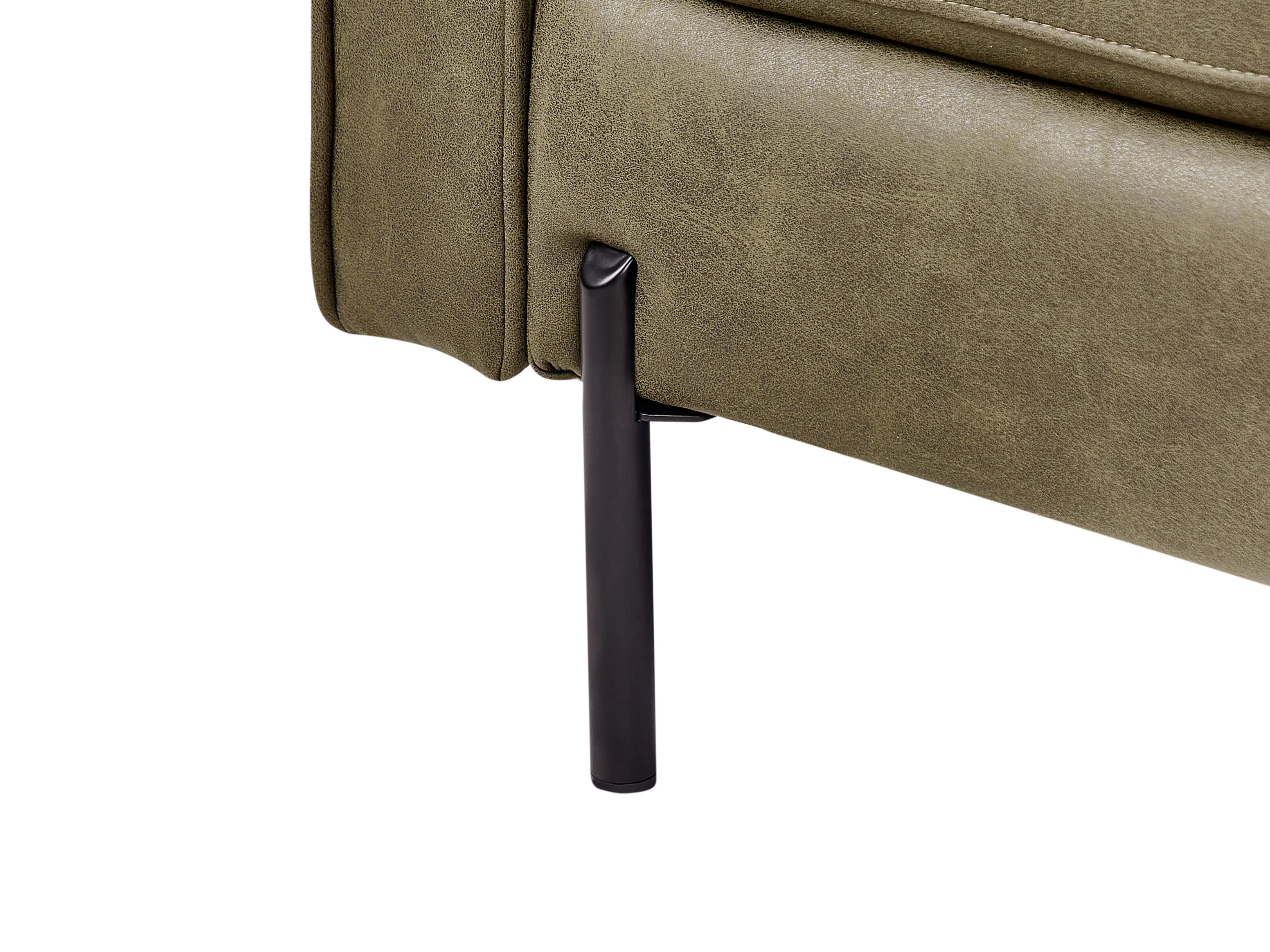 Rechtszijdige chaise longue REBAIS Kunstleer Groen
