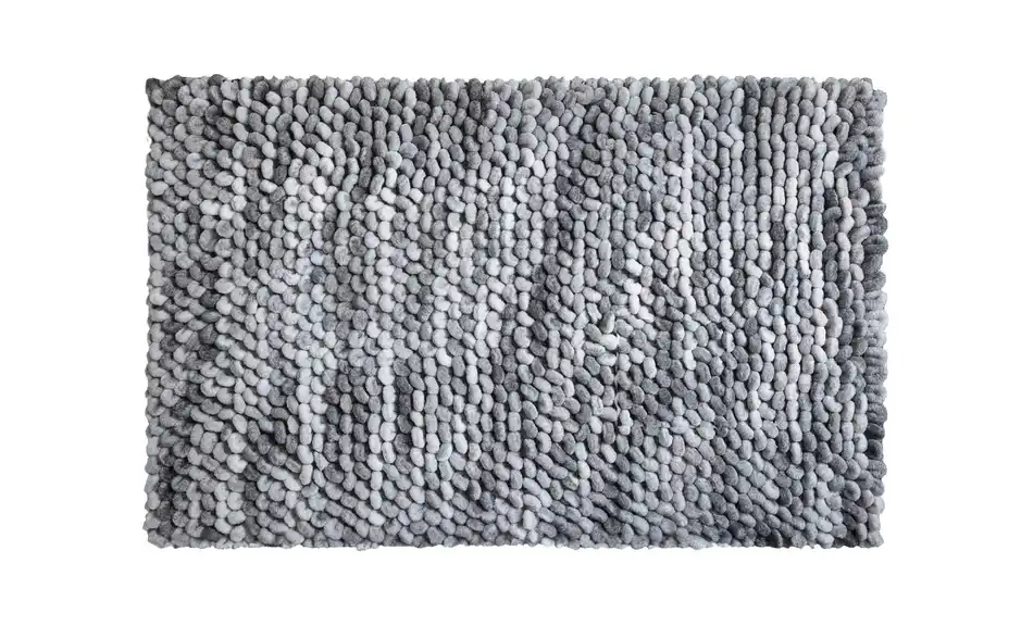 como Badteppich Punto Silbergrau 60x100 cm