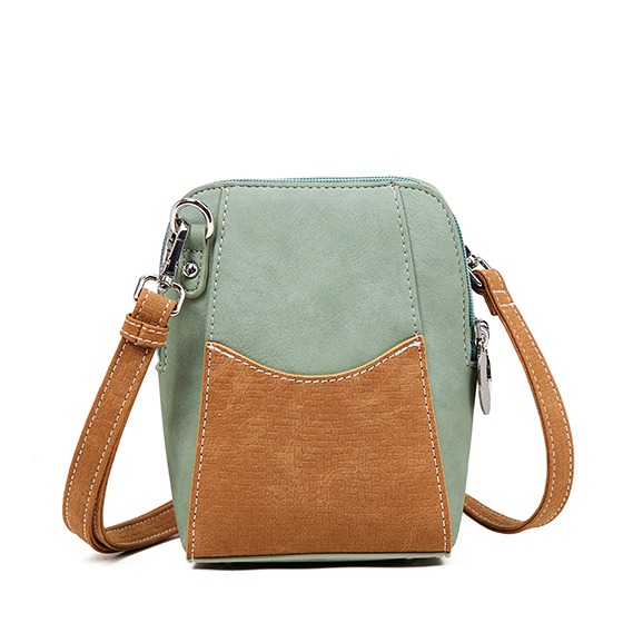 Hi-di-Hi Little Paradise Hand/ Crossbag Light Blue/ Cognac