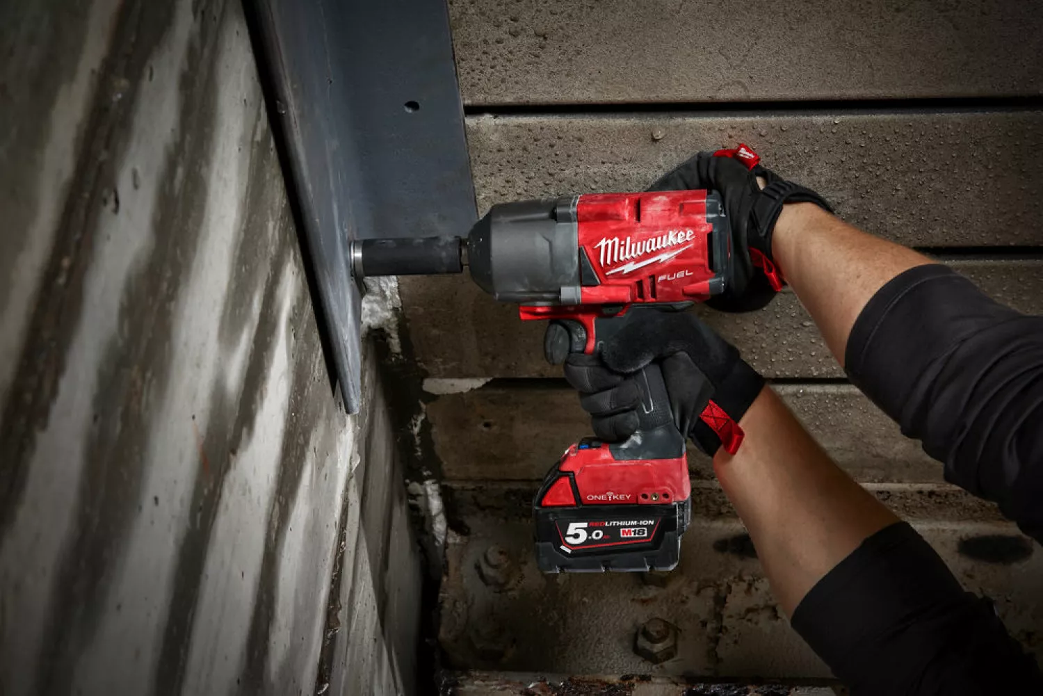 Milwaukee M18 ONEFHIWF34-502X 18V Li-Ion accu Slagmoersleutel set (2x 5,0Ah accu) in HD Box - 3/4
