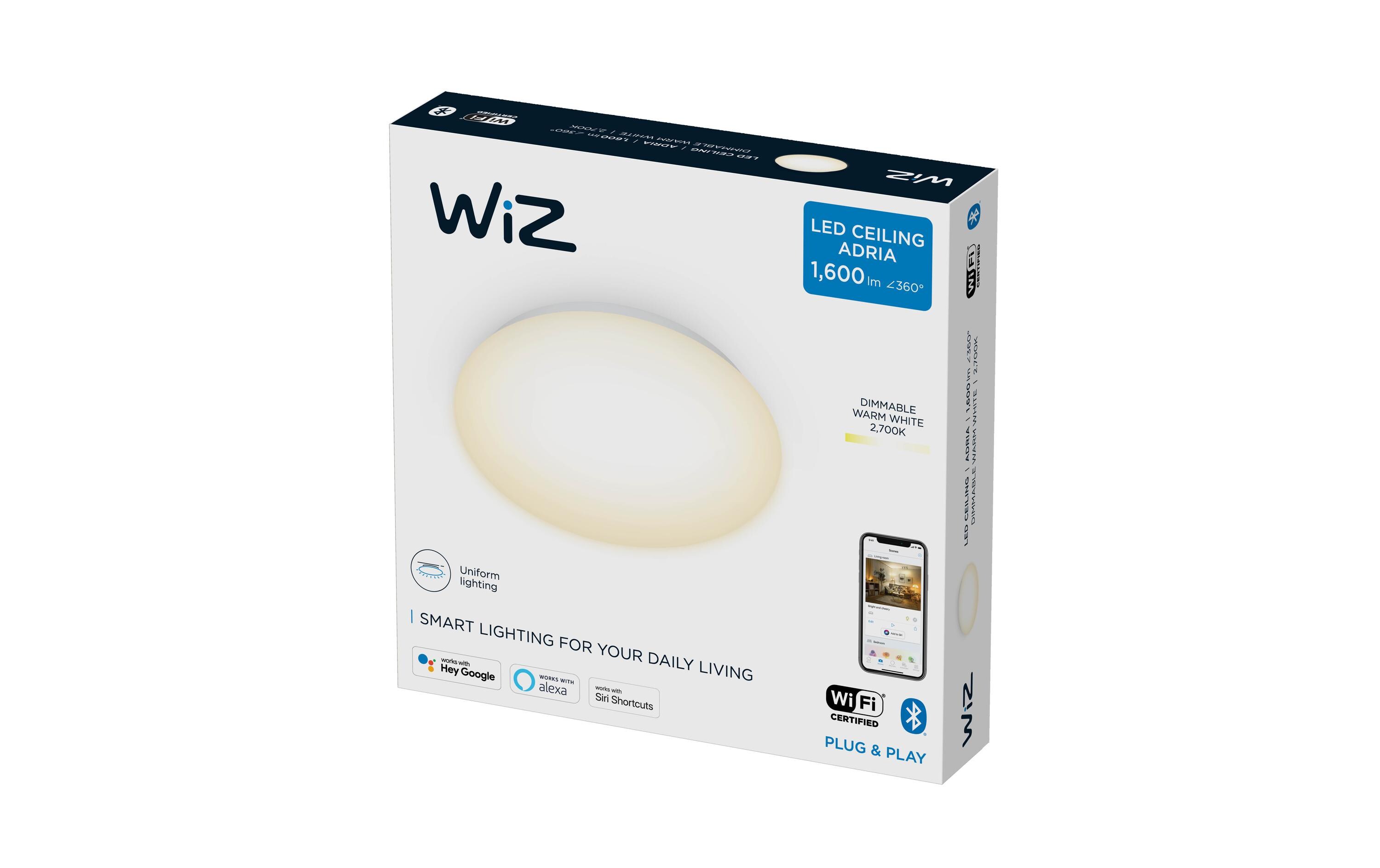Deckenleuchte Adria 17W 2700K EinzelpackSmartes Leuchtmittel, steuerbar über Bluetooth, Matter, WLAN