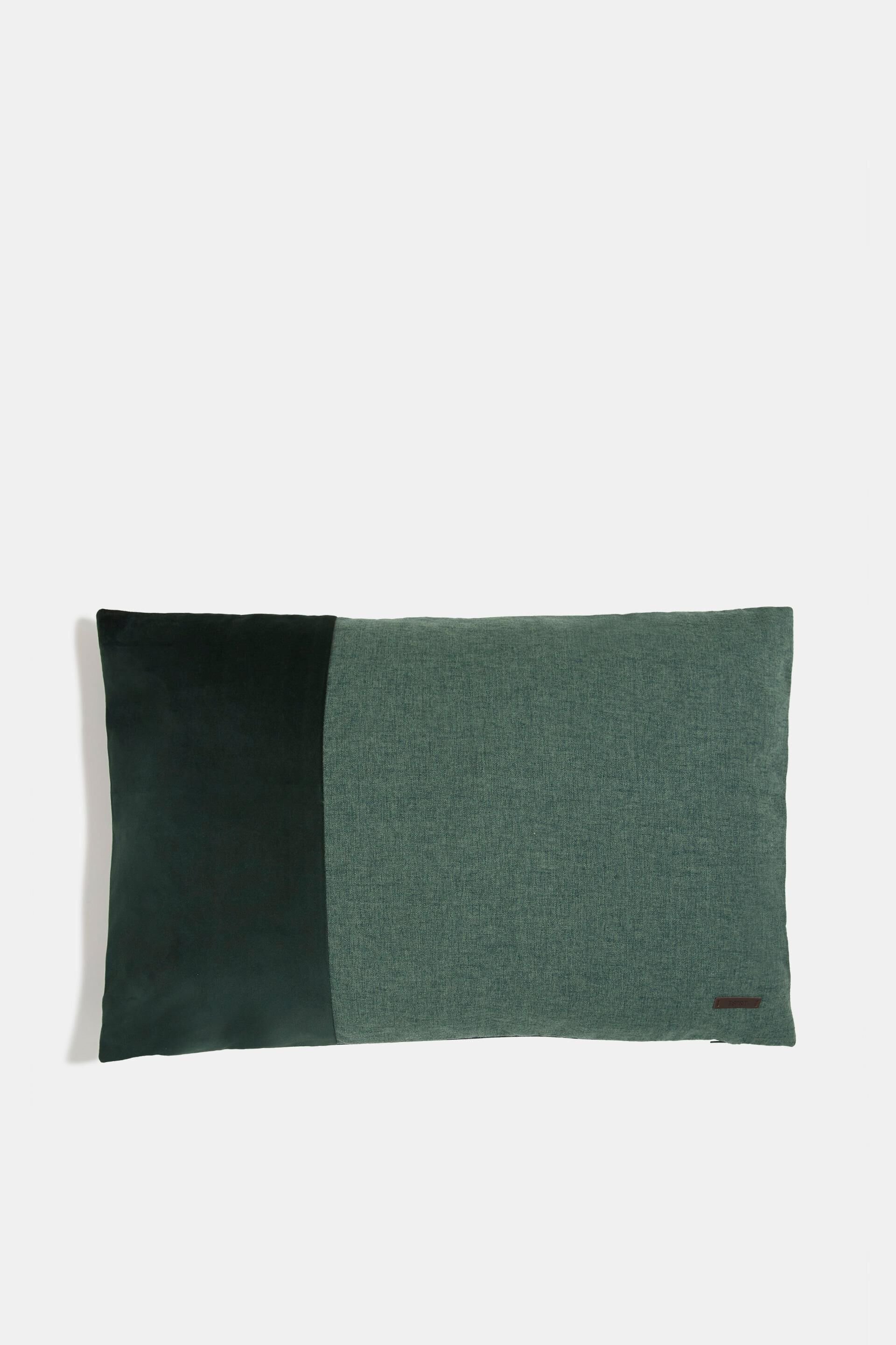 Housse de coussin en mélange de matières à teneur en micro velours