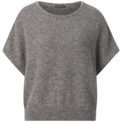 Damen-Strickpullunder, Grau