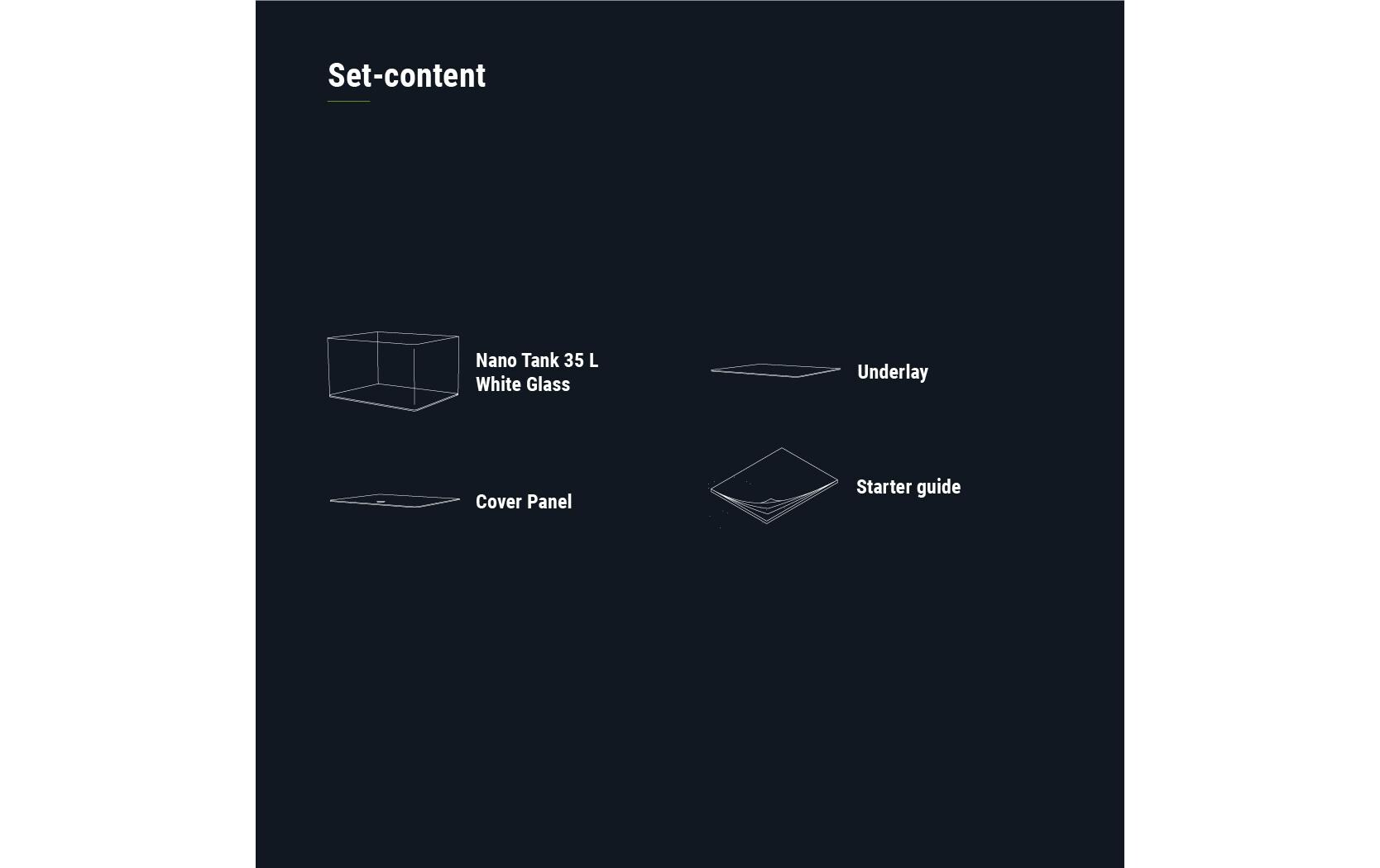 Aquarium Nano Cube White Glass, 35 l<br>Mini Aquarium
