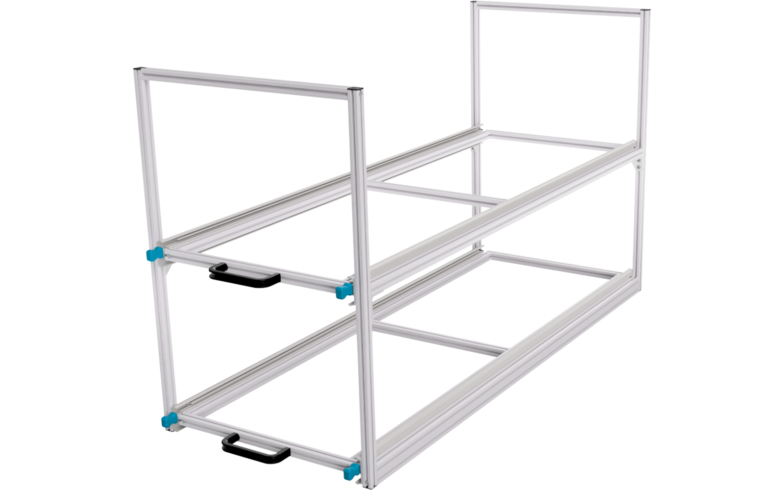 SYS-RACK Kastenwagen Heckauszug Regal-System 124 x 49 x 60,5 cm