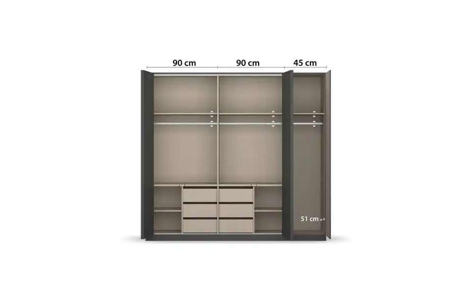 Falttürenschrank 5 Stück 226 cm