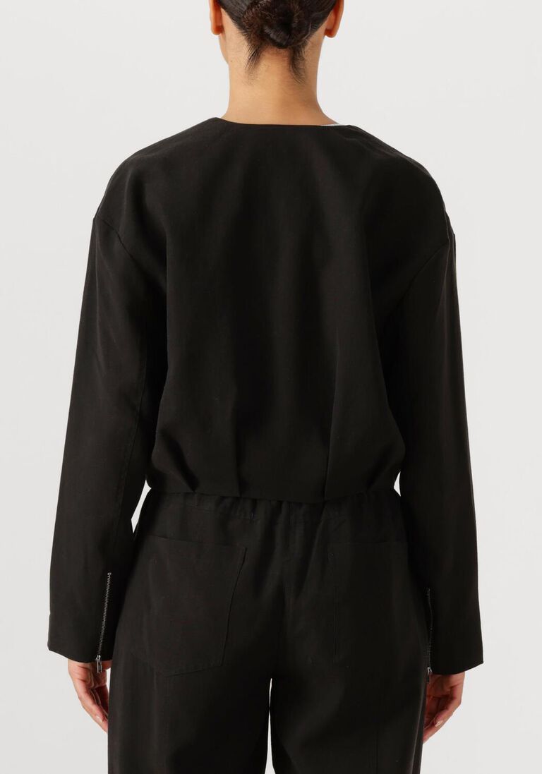 zwarte dante6 teddy jas lonza pleated bomber jacket