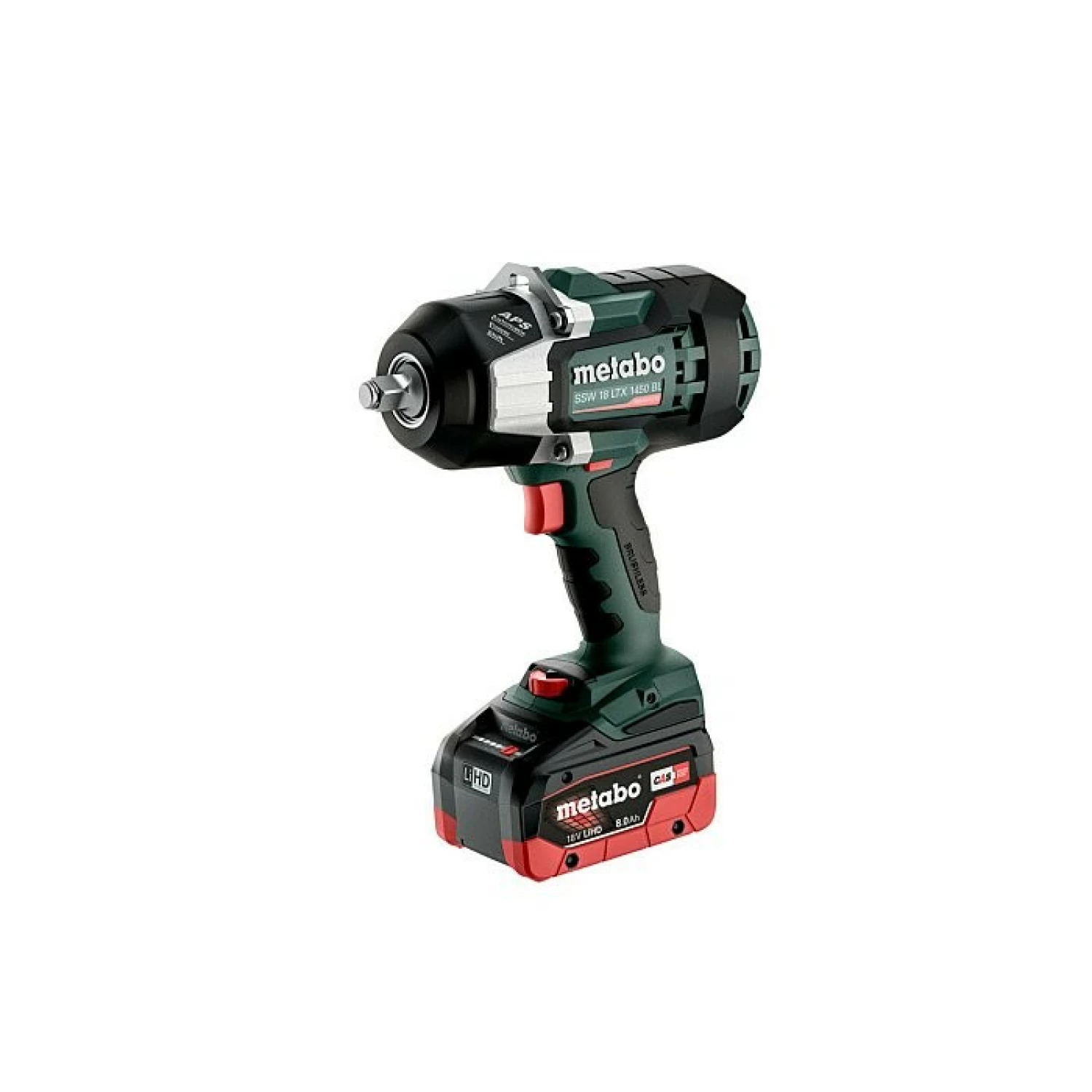 Metabo SSW 18 LTX 1450 BL 18V Li-ion Accu Slagmoersleutel set (2x8.0Ah LiHD accu) in Metabox