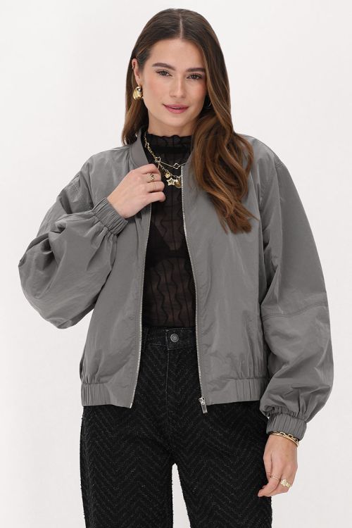 Grijze bomber jacket