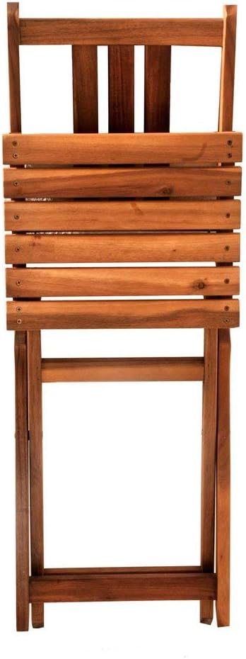 SAM 5tlg. Gartengruppe Callao, 1x Tisch 120x70 cm + 4X Klappstuhl Blossom, Balkon-Set, Akazien-Holz