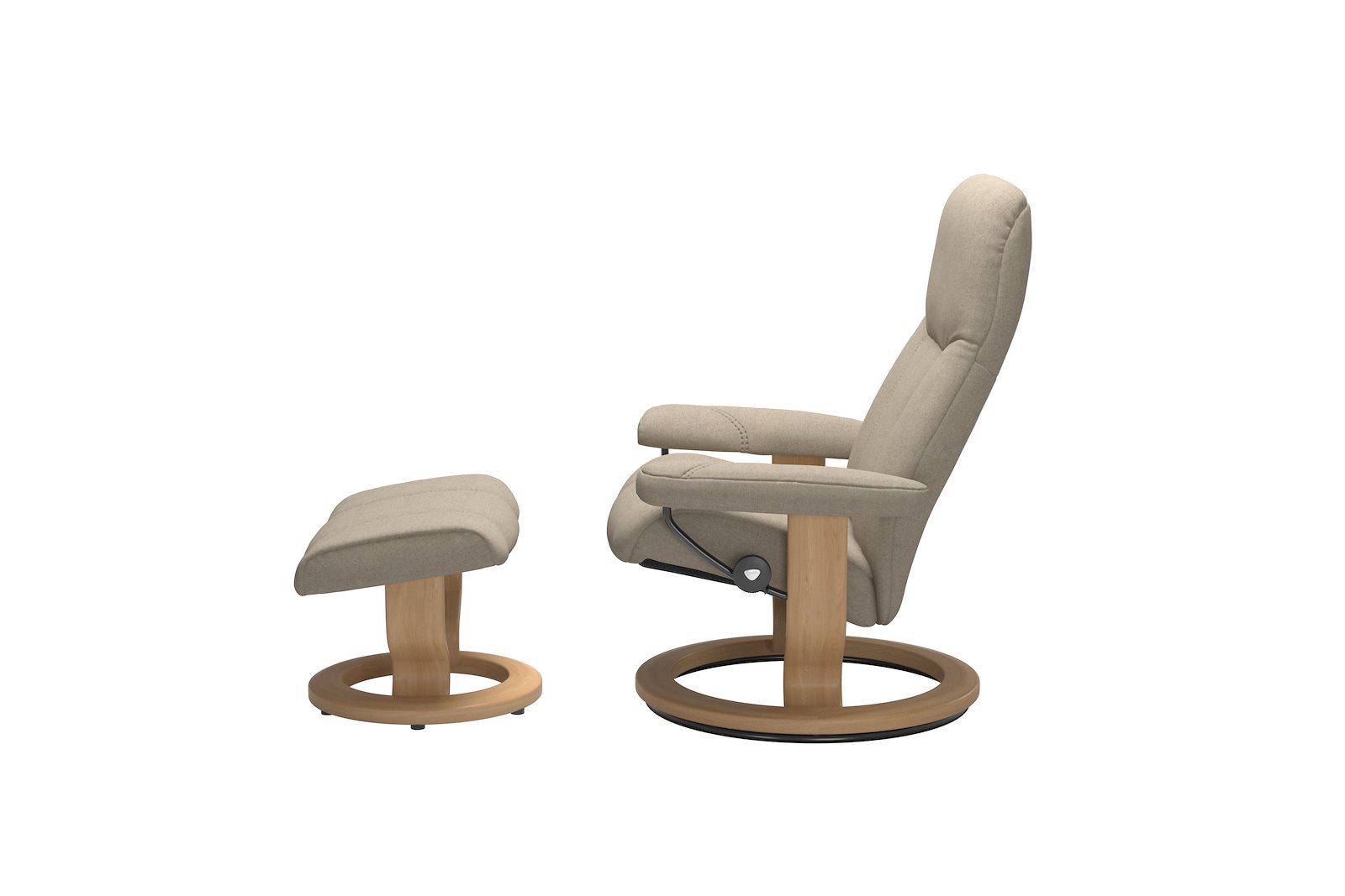Consul lenestol m/krakk Tekstil Calido Light Beige - Classic - Eik