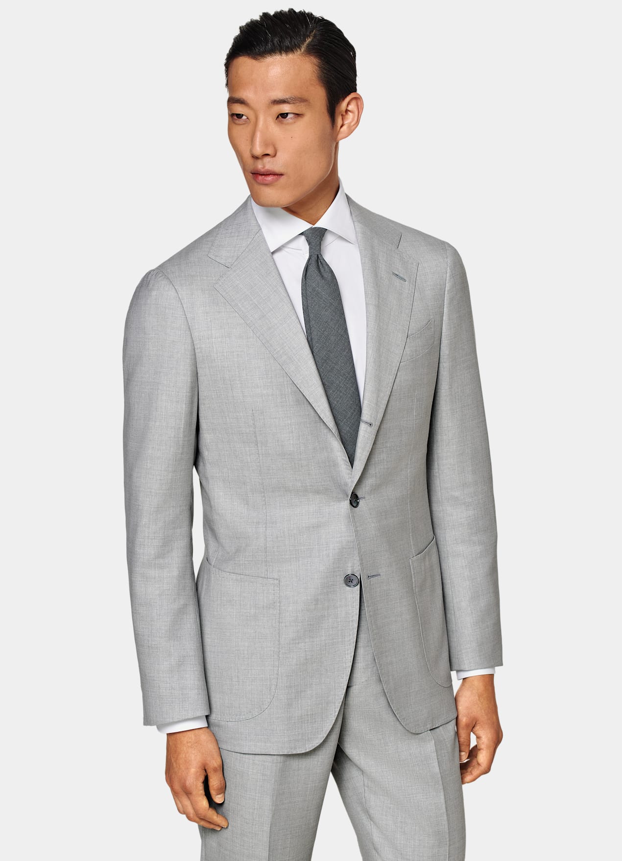 Costume sur mesure Custom Made gris clair