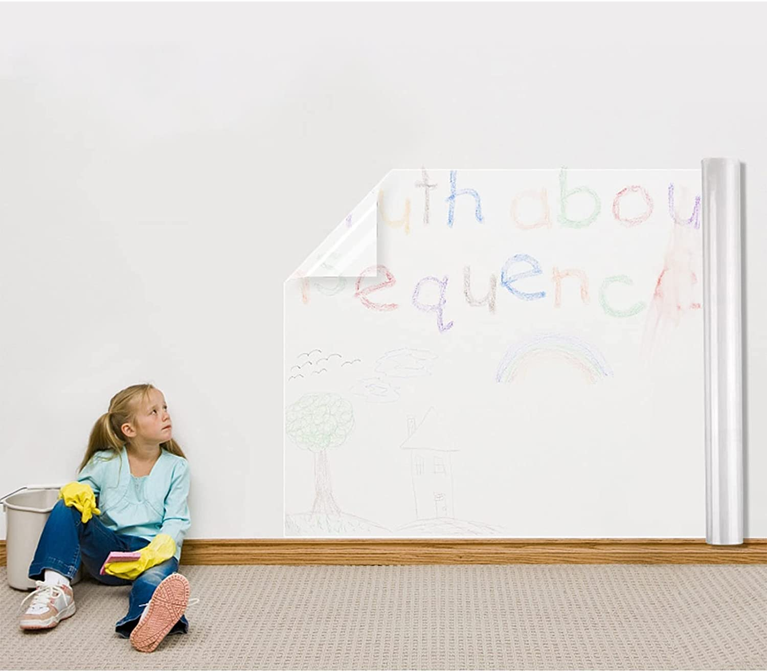 (120x200cm) Statische Wand Schutzfolie Zuschneidbarer Möbel Schutzfilm Küchen Spritzschutz - Transparent