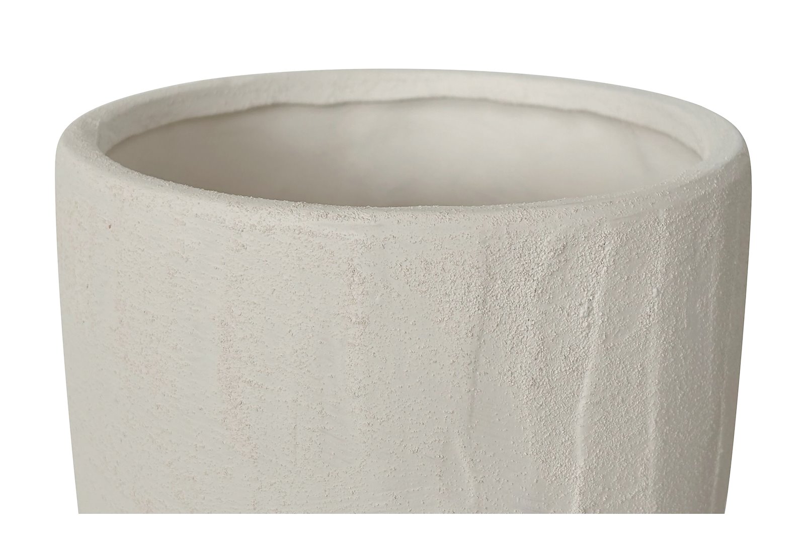 Terre vase/blomsterpotte Offwhite og terrakottafarget Ø14 H17 cm